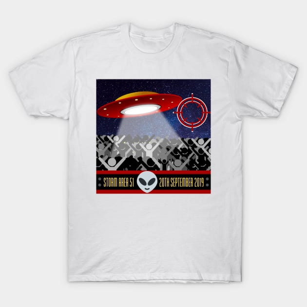 Storm Area 51 alien ufo 20th september 2019 seige 'they can't stop all of us' T-Shirt by benchmark